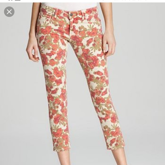PAIGE Denim - Paige skyline ankle peg floral print jeans